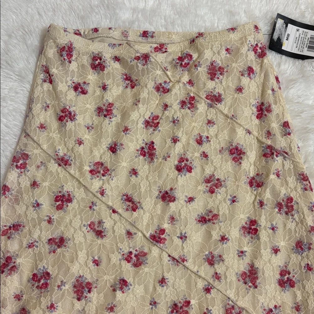 NWT Art Class Floral Asymmetrical Lace Skirt Youth Size 8